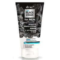 Мыло-скраб жидкое для лица Витэкс Black Clean for MEN с активным углем 150 мл