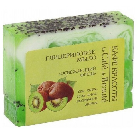 Мыло глицериновое Кафе красоты Освежающий фреш 100 г Мыло глицериновое Кафе красоты Освежающий фреш 100 г