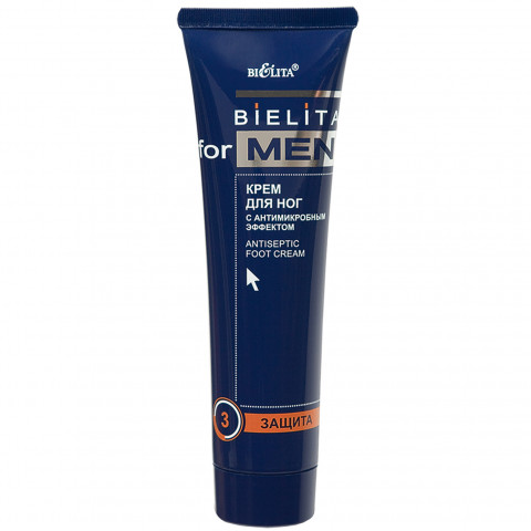 Крем для ног с антимикробным эффектом BIELITA FOR MEN 100мл