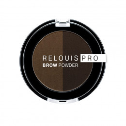 Тени для бровей Relouis Pro Brow Powder 3г №03 DARK BROWN NEW Тени для бровей Relouis Pro Brow Powder 3г №03 DARK BROWN NEW